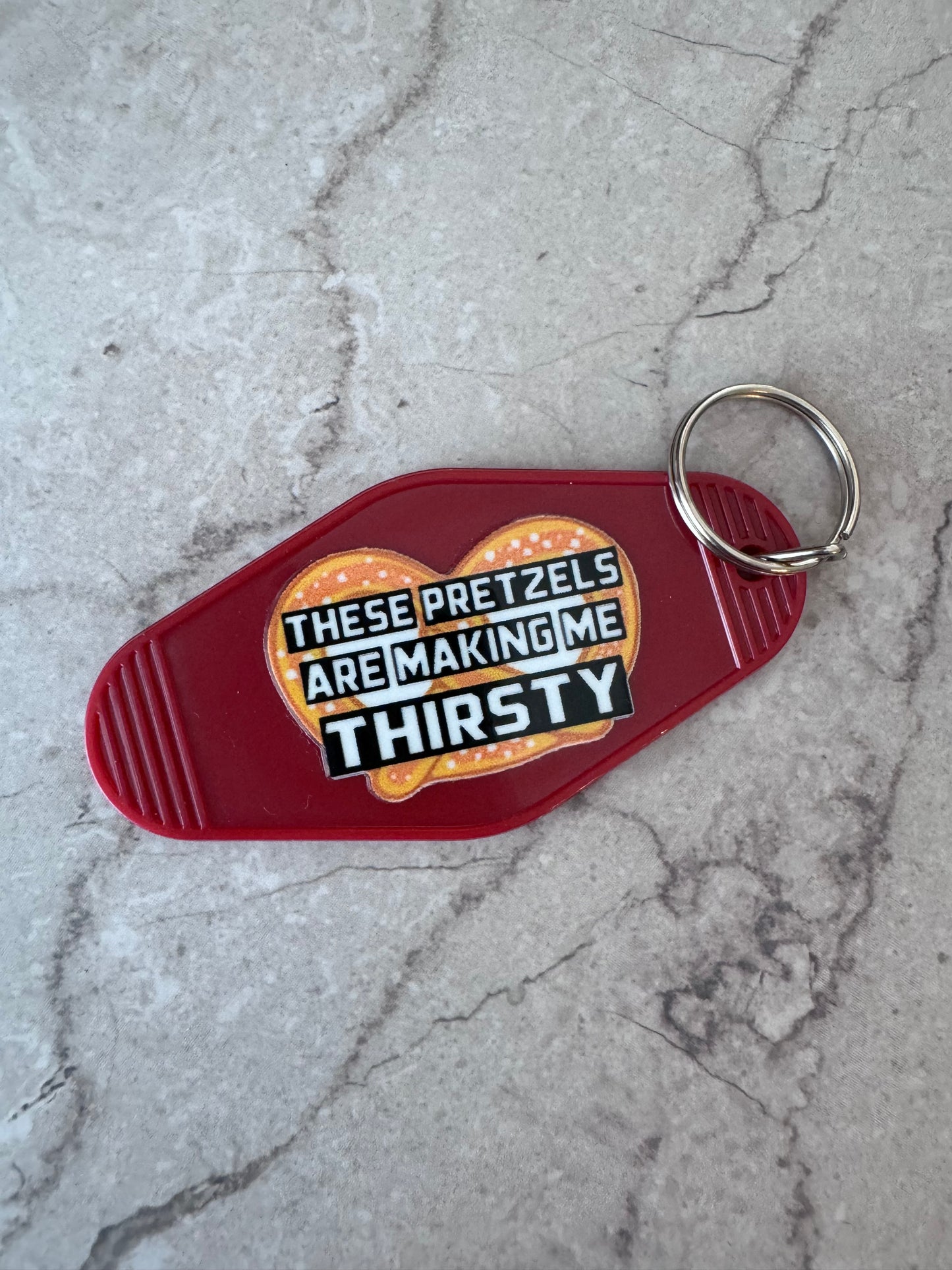 Comedy tv show retro motel keychain