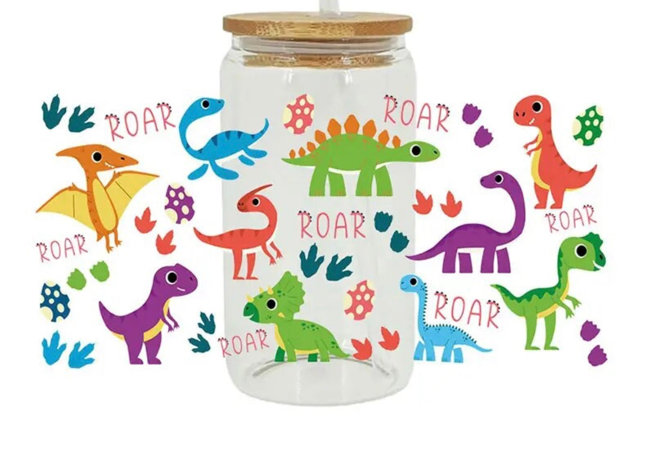 Roar bright dinosaurs 12oz kids water bottle