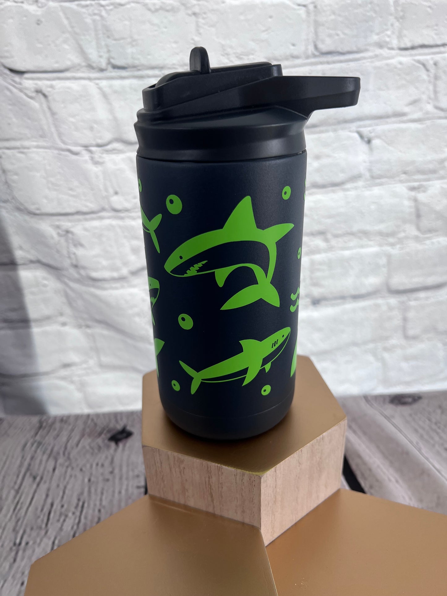 Shark 12oz kids water bottle