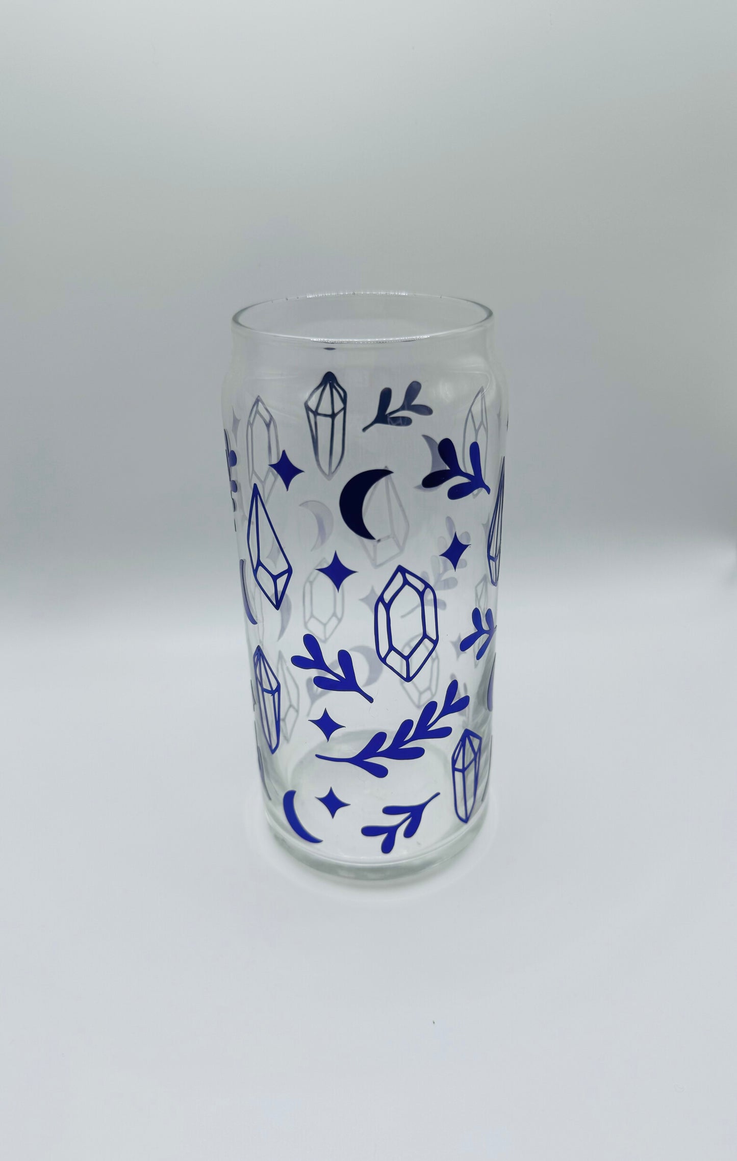 Gemstones holographic beer can glass