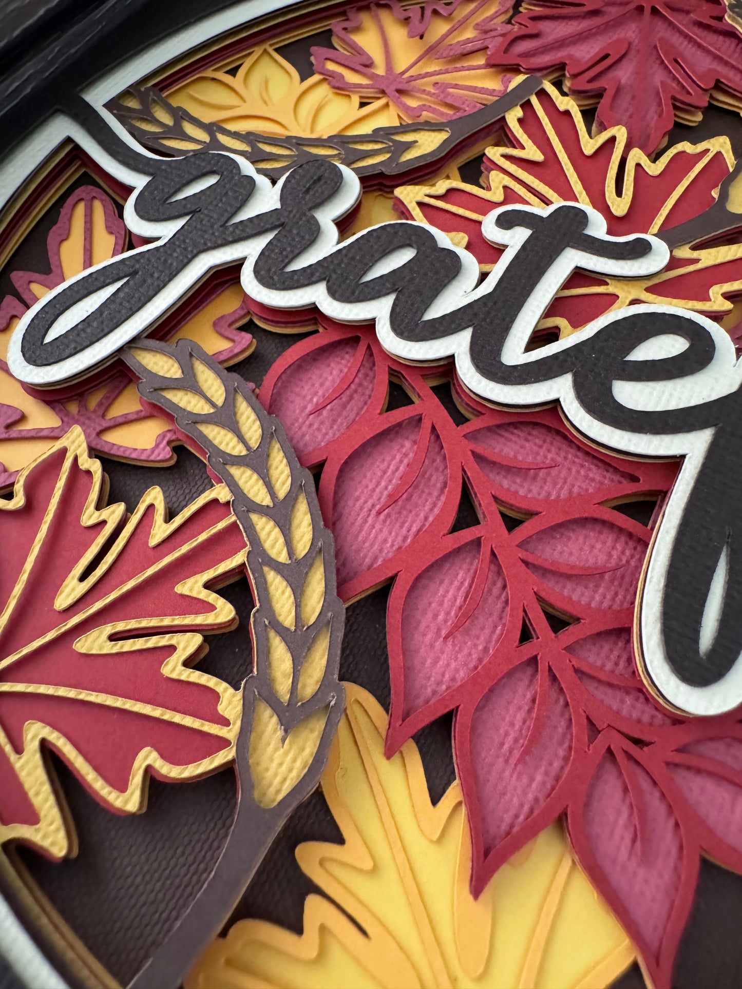 Grateful 3D paper art shadowbox