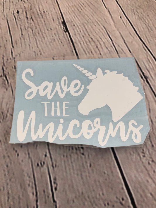 Decal Save the unicorns