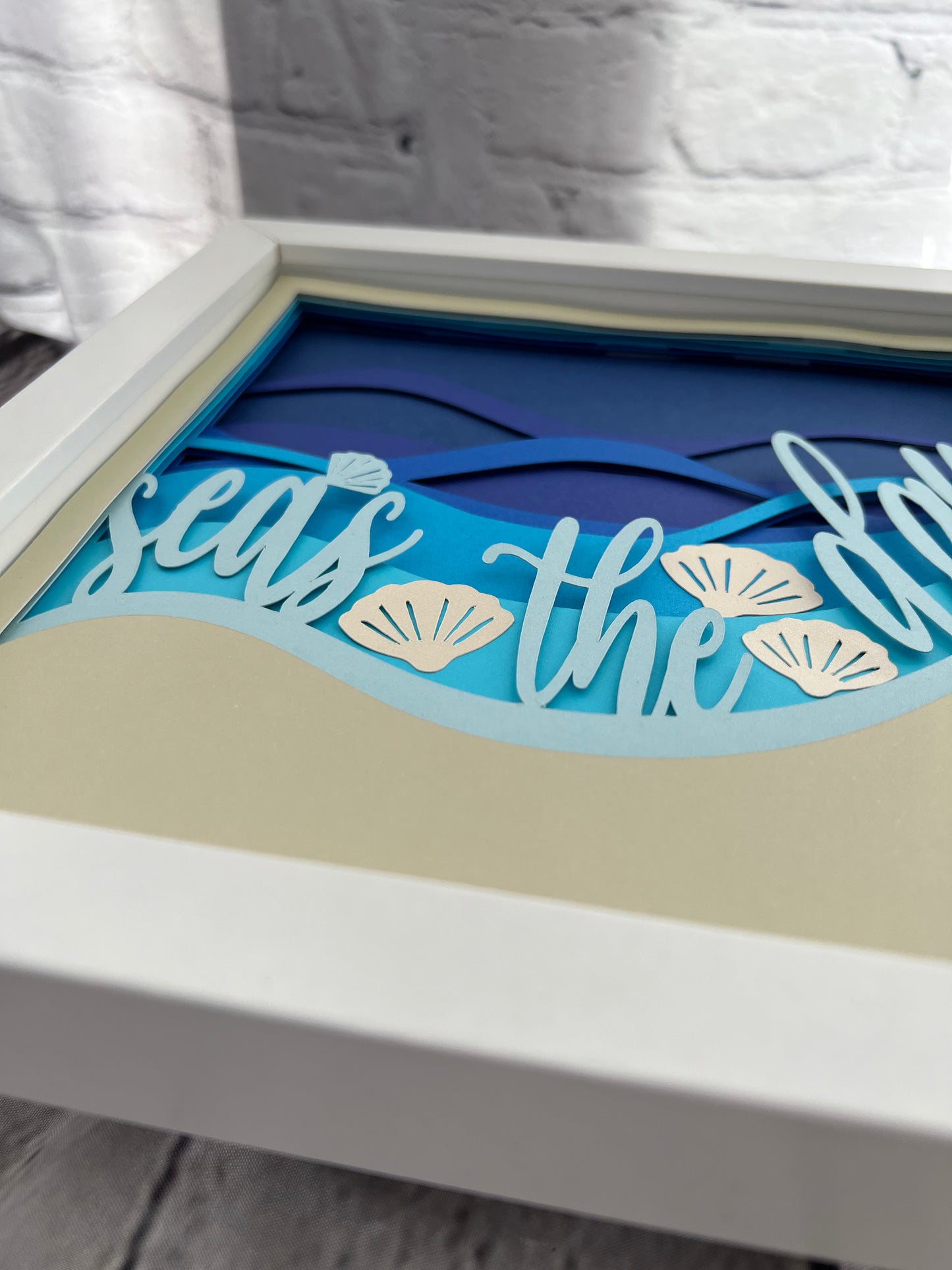 Seas the day 3D paper art shadowbox