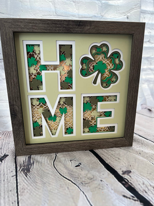 Home- St. Pat’s 3D paper art shadowbox