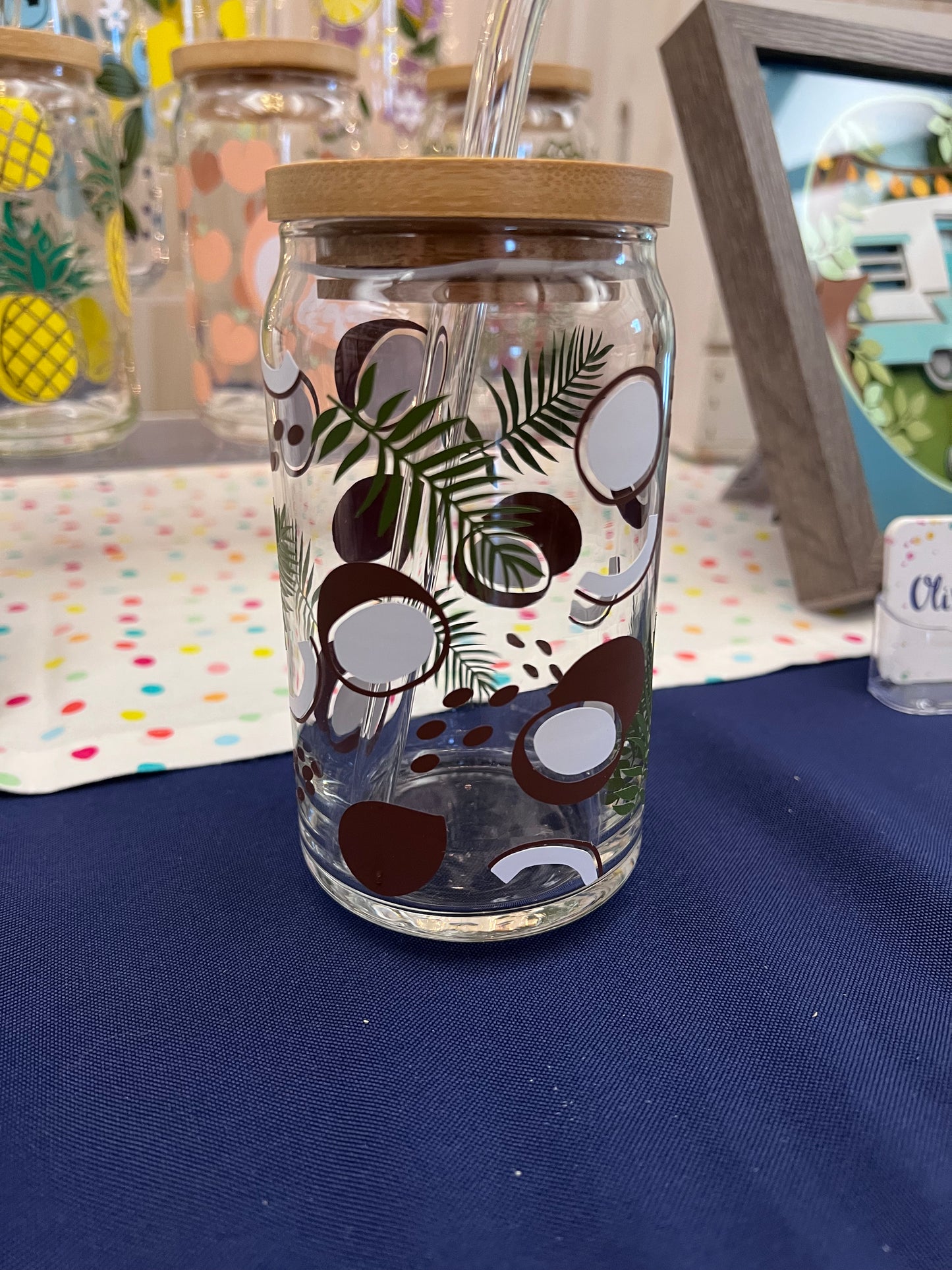 Coconut beer can glass