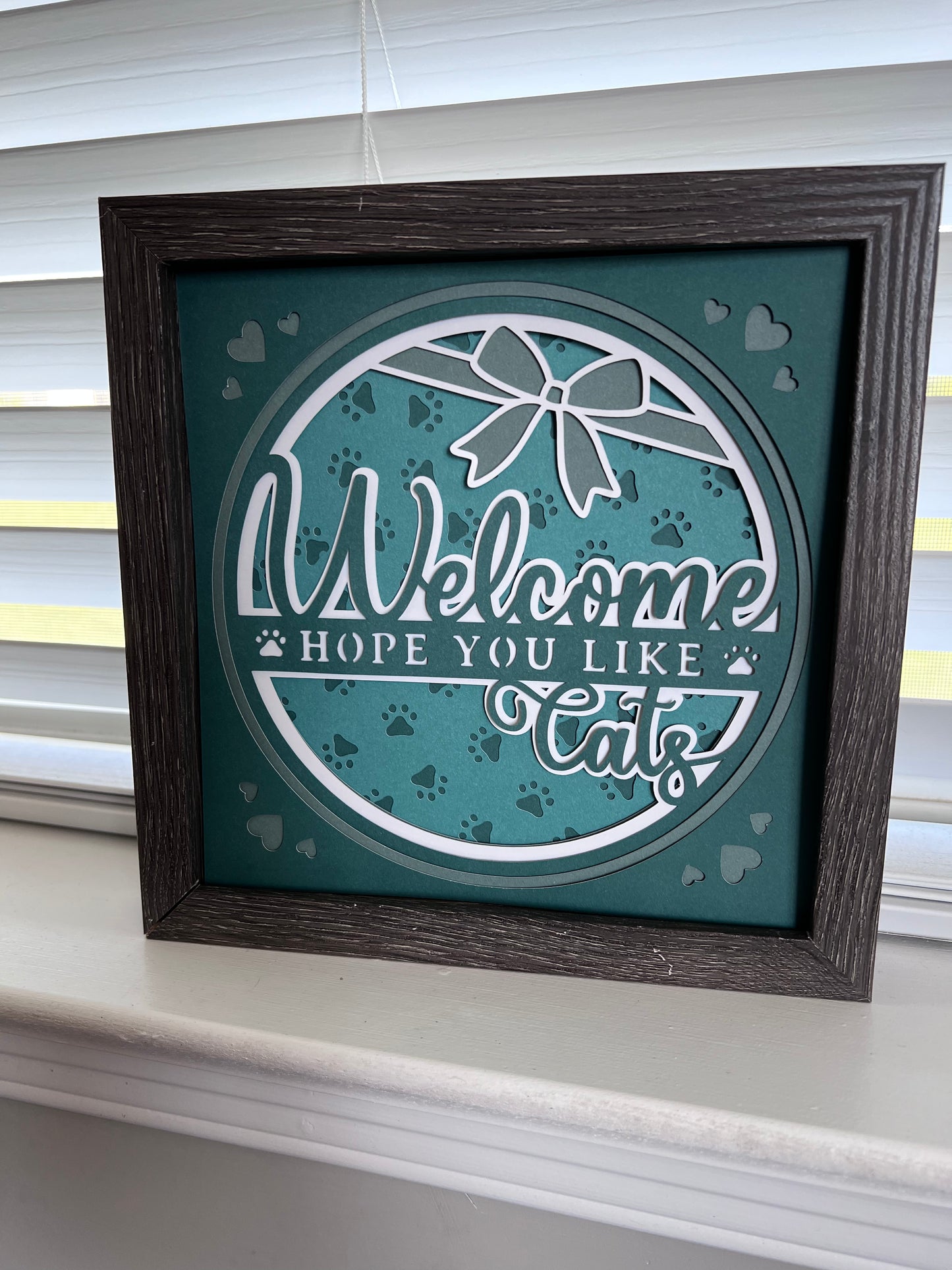 Hope you like cats 3D paper art in a shadowbox