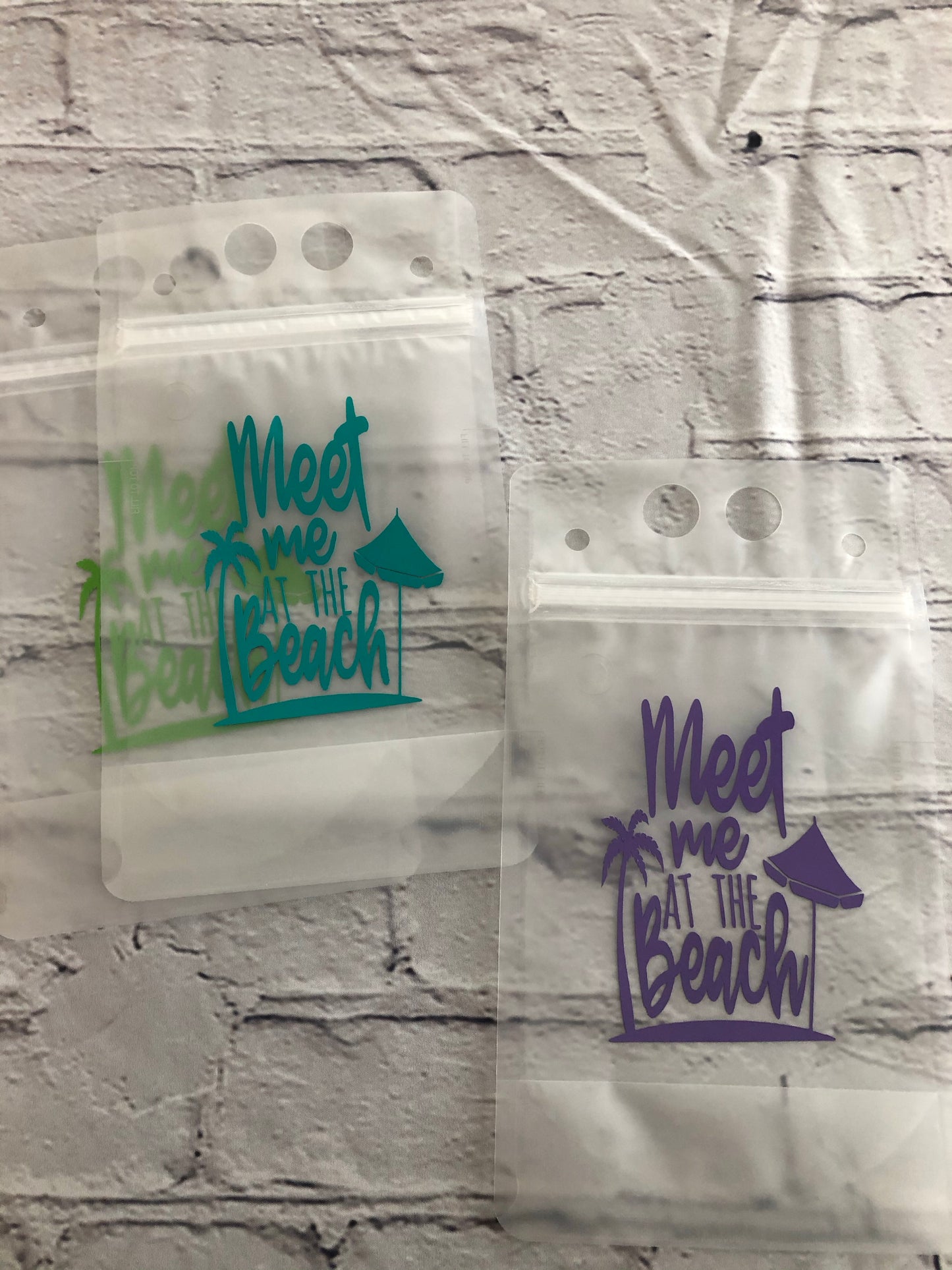Meet me at the beach drink pouch