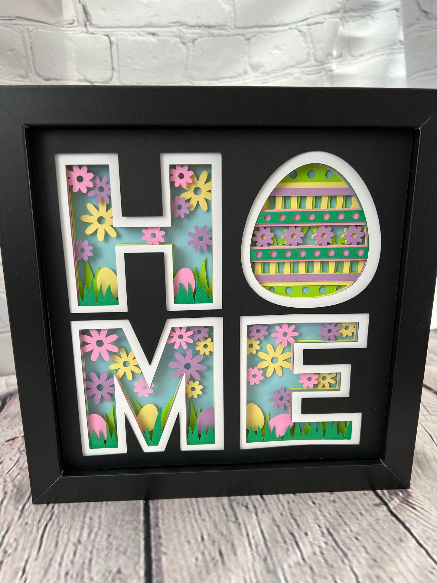 Home- Easter 3D paper art shadowbox