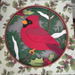 Christmas cardinal close up 3D paper art in a shadowbox