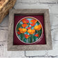 California poppy mini 3D paper art in a shadowbox