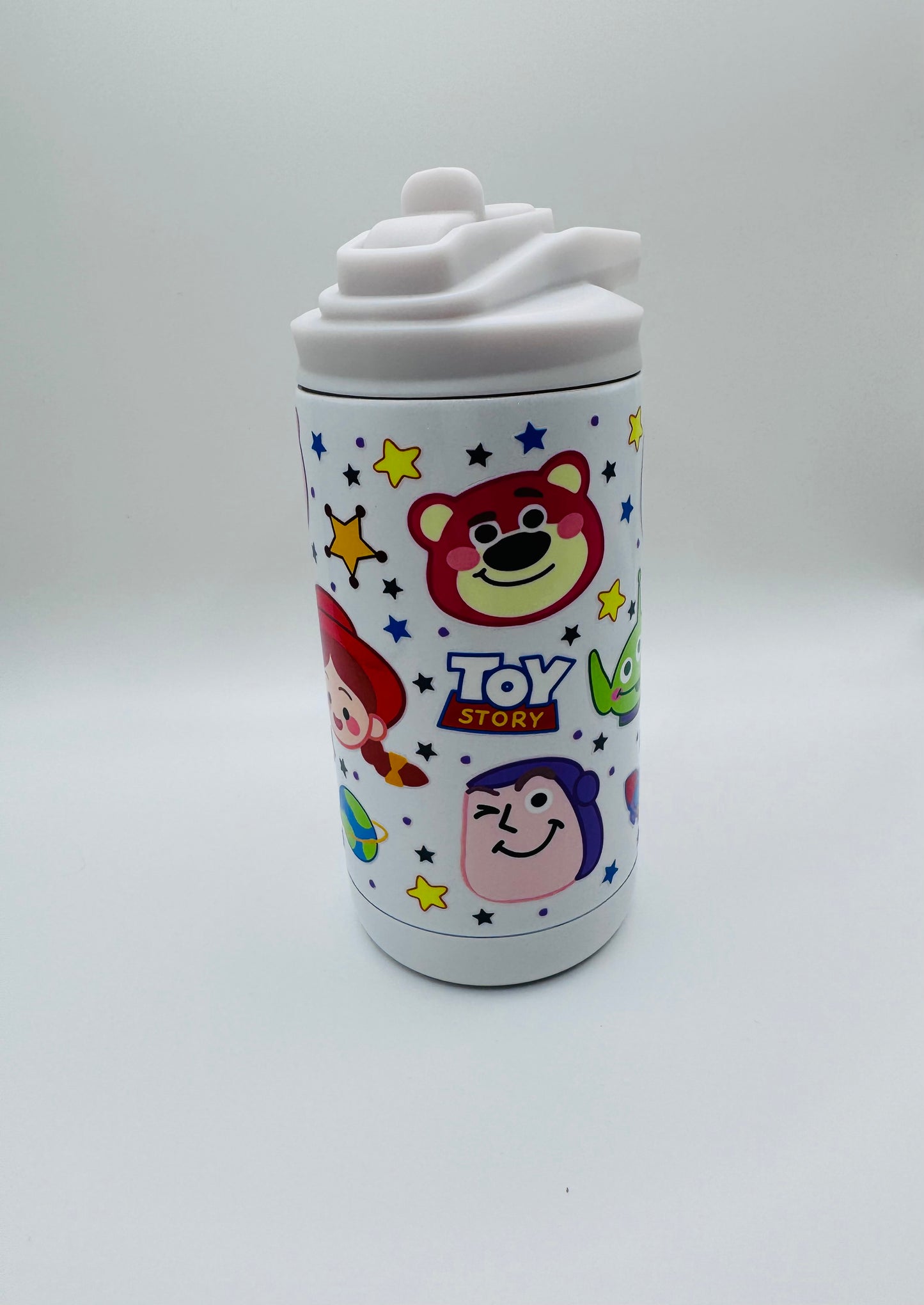 Multiple characters from kids toy tale movie 12oz kids water bottle