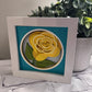 Rose close up mini 3D paper art in a shadowbox
