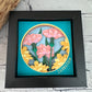 Carnation mini 3D paper art in a shadowbox