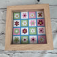 Floral quilt pattern mini 3D paper art in a shadowbox