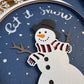 Snowman on crescent moon 3D paper art shadowbox