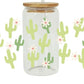 Boho cactus beer can glass