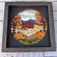 Fall barn landscape design 3D paper art in a shadowbox