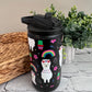 Llama and rainbow 12oz kids water bottle