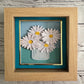 Daisies in a jar mini 3D paper art in a shadowbox