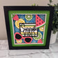 Summer vibes 3D paper art in a shadowbox