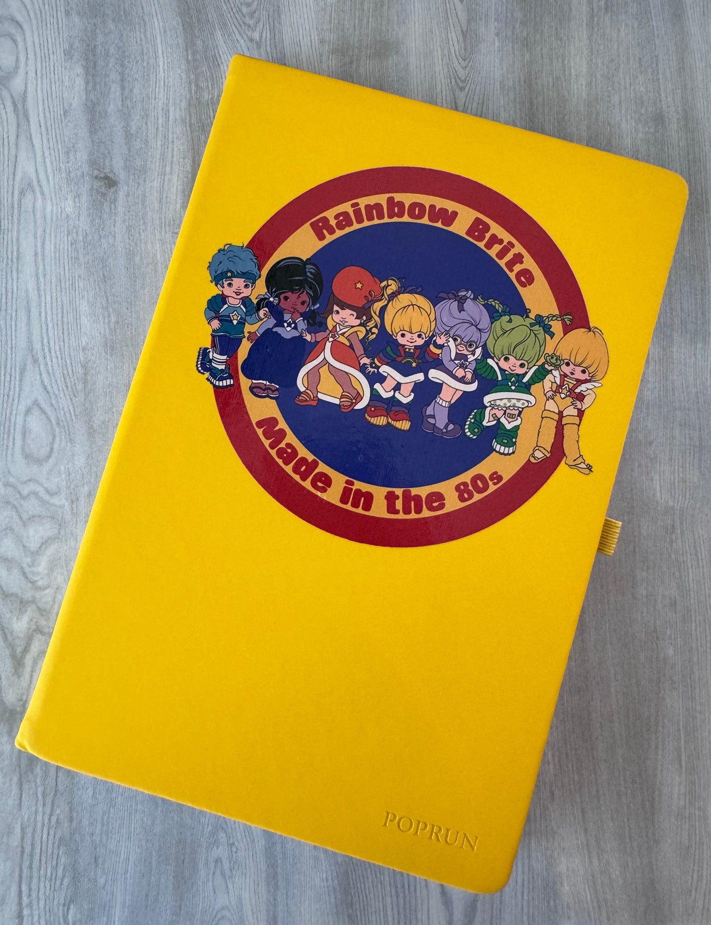 Childhood rainbow 80’s doll cartoon character blank journal