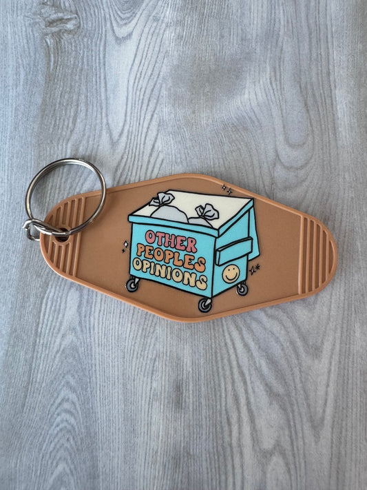 Other peoples opinions retro motel keychain