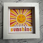 You are my sunshine mini 3D paper art in a shadowbox