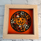 Pumpkin with flowers mini 3D paper art in a shadowbox