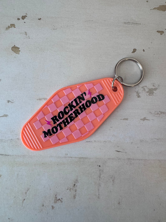 Rockin’ motherhood retro motel keychain