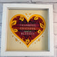 Thankful, grateful and so blessed heart 3D paper art in a shadowbox