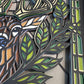 Stained glass buck 3D paper art in a shadowbox