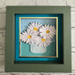 Daisies in a jar mini 3D paper art in a shadowbox