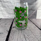 Frog faces beer can glass