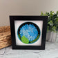 Hydrangea branch flowers mini 3D paper art in a shadowbox