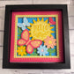 Hello summer 3D paper art in a shadowbox