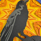 Halloween raven tombstone 3D paper art in a shadowbox