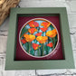 California poppy mini 3D paper art in a shadowbox