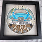Just married 3D paper art in a shadowbox