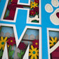 Home- Dog design 3D paper art in a shadowbox