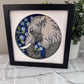 Elephant 3D paper art in a shadowbox