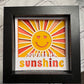 You are my sunshine mini 3D paper art in a shadowbox