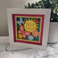 Hello summer mini 3D paper art in a shadowbox