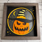 Creepy trio- pumpkin 3D paper art shadowbox