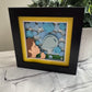 Bubbles mini 3D paper art in a shadowbox