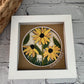 Black eyed Susan mini 3D paper art in a shadowbox