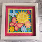 Hello summer 3D paper art in a shadowbox