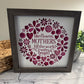 Like flowers, mothers fill the world with beauty 3D paper art in a shadowbox