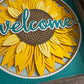 Welcome sunflower mini 3D paper art in a shadowbox