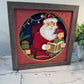 Story time Santa 3D paper art shadowbox