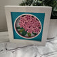 Rhododendron close up mini 3D paper art in a shadowbox